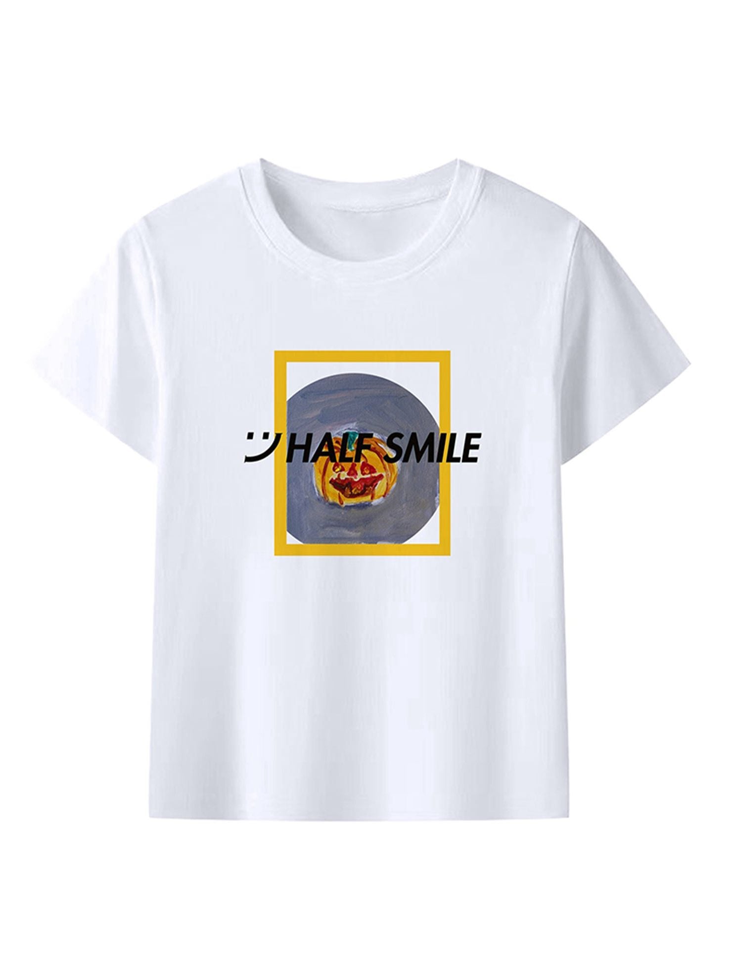 Spooky Pumpkin Print Street Art T-Shirt